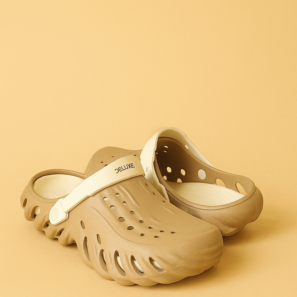 Deluxe Extra Soft Crocs with Medicated soul - Beige Step'Z Footwear
