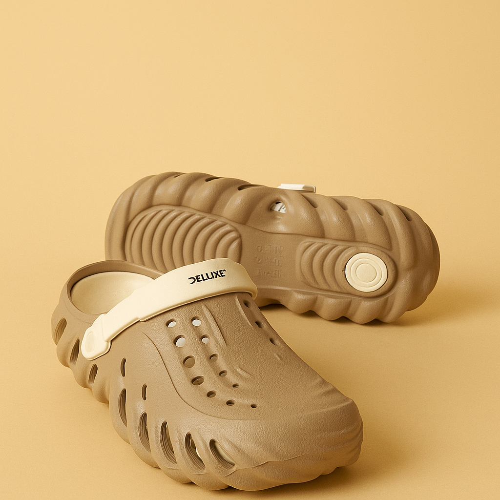 Deluxe Extra Soft Crocs with Medicated soul - Beige Step'Z Footwear