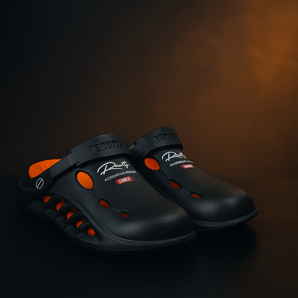 Warrior Crocs/Clogs with Extreme Comfort Medicated Soul - Black Step'Z Footwear