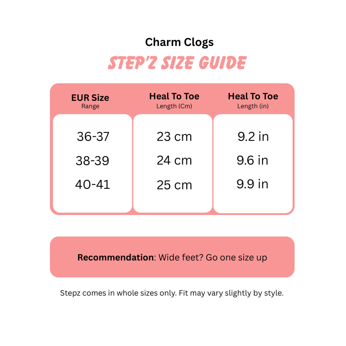 Charm Crocs for Girls - Dark Pink Step'Z Footwear