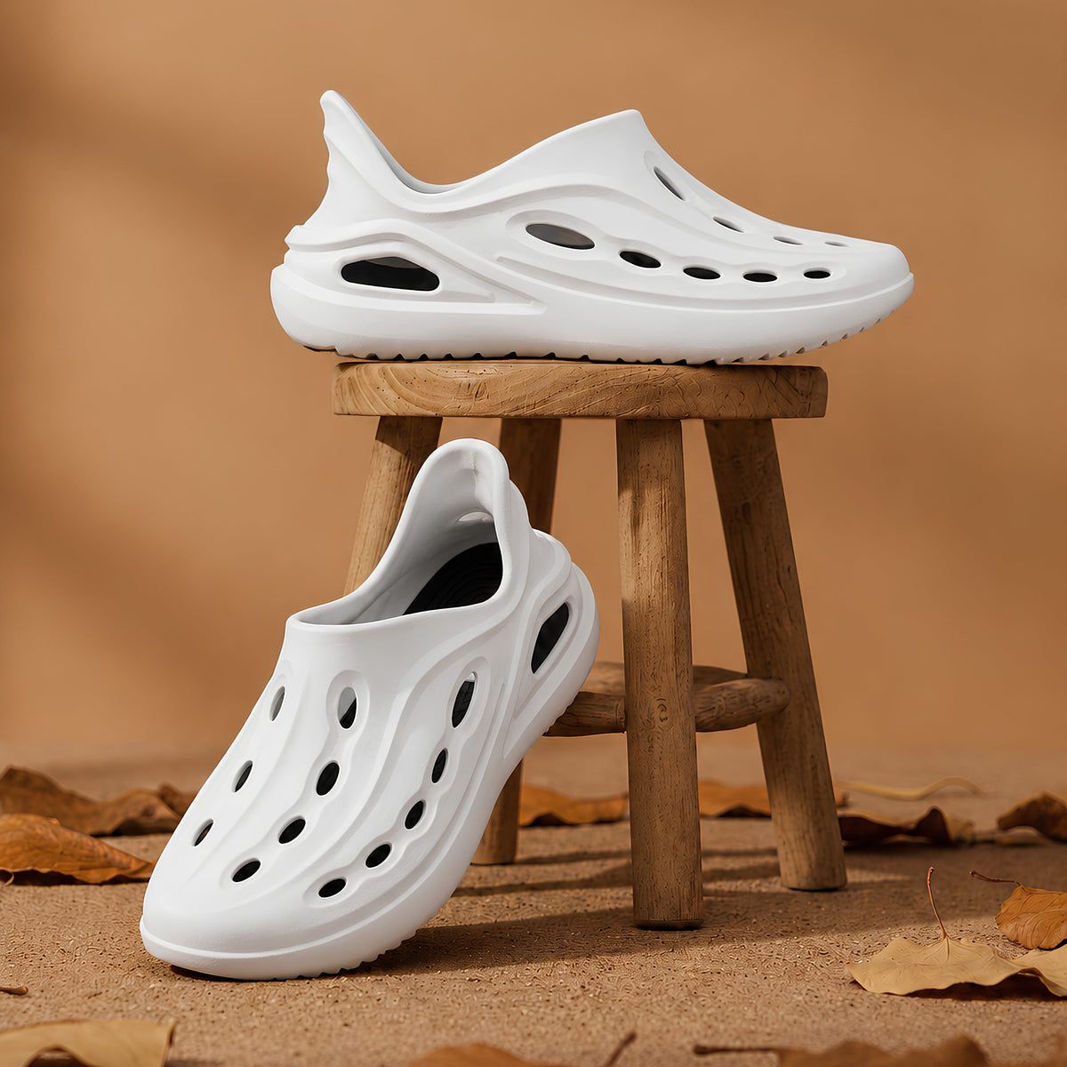 Breathable Dragon Clogs - White Heeluxe