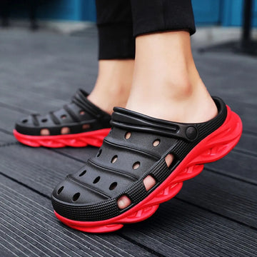 CLG-1001 – Premium Red & Black CLOGS Step'Z Footwear