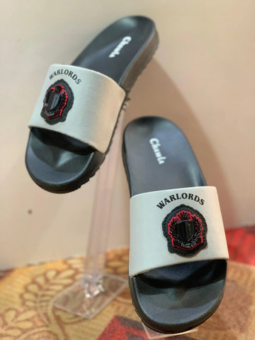 CPH-1003 – Black & Grey Slippers with Premium Buckle Step'Z Footwear