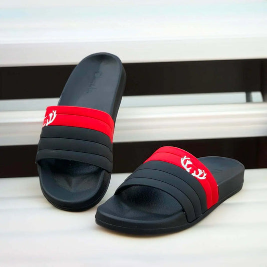 CPH-1003 – Premium Red & Black Slippers Step'Z Footwear