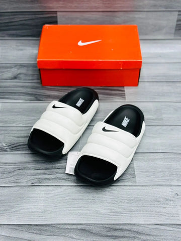 NK B SLIDES WHITE BLACK COLOUR StepZ-Footwear