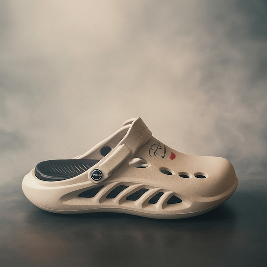 Warrior Crocs/Clogs with Extreme Comfort Medicated Soul - Light Grey/Beige Step'Z Footwear