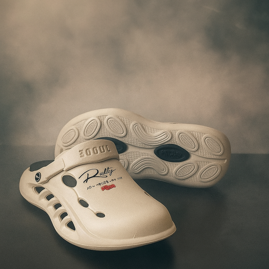Warrior Crocs/Clogs with Extreme Comfort Medicated Soul - Light Grey/Beige Step'Z Footwear